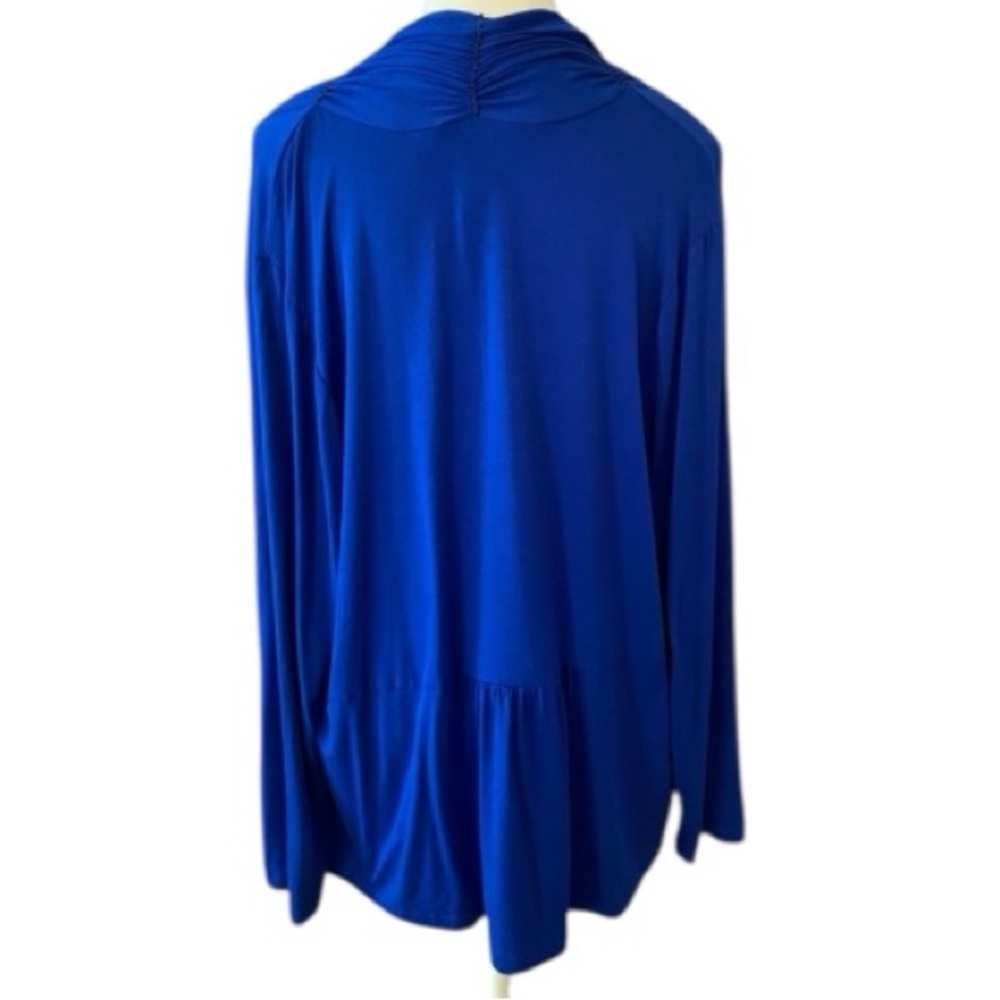 Lane Bryant Cobalt Blue Beaded Cardigan Plus 14/16 Statement Layering Piece - Picture 4 of 8